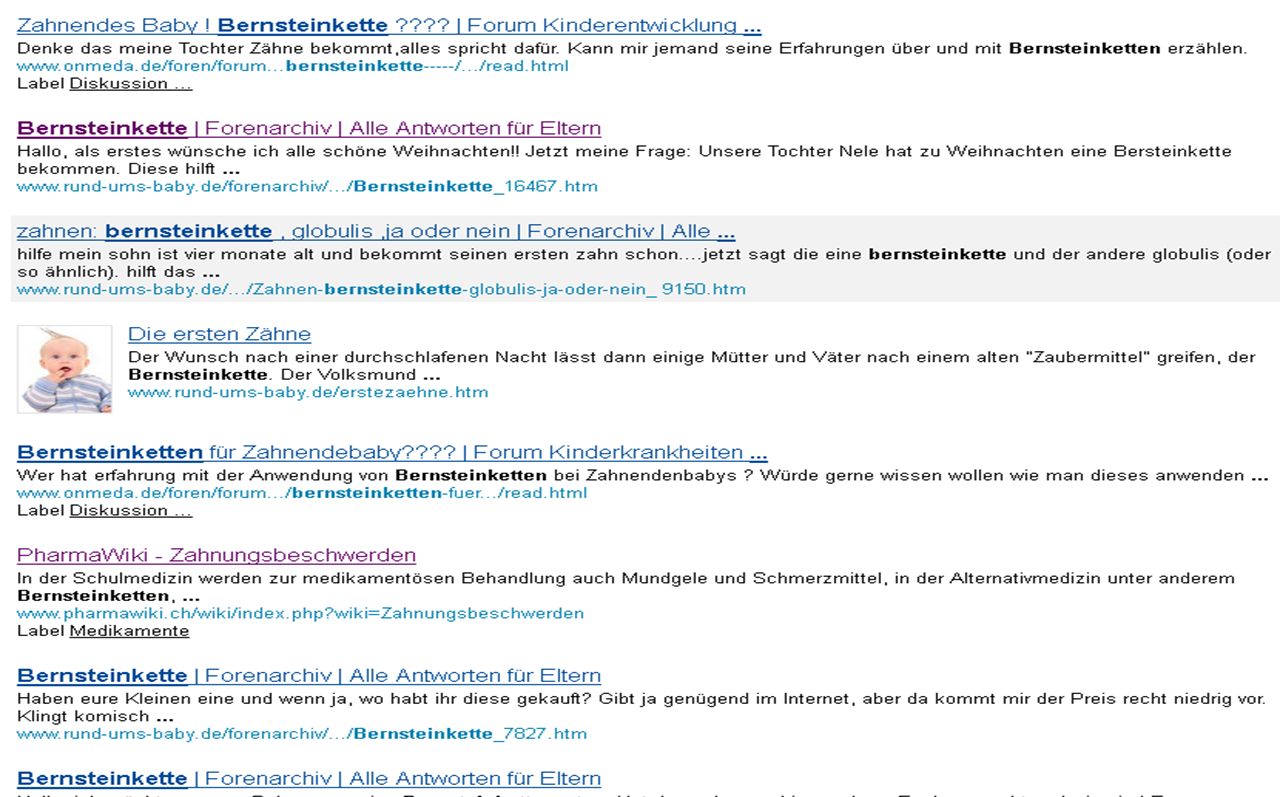 Medisuch Screenshot Teil 2