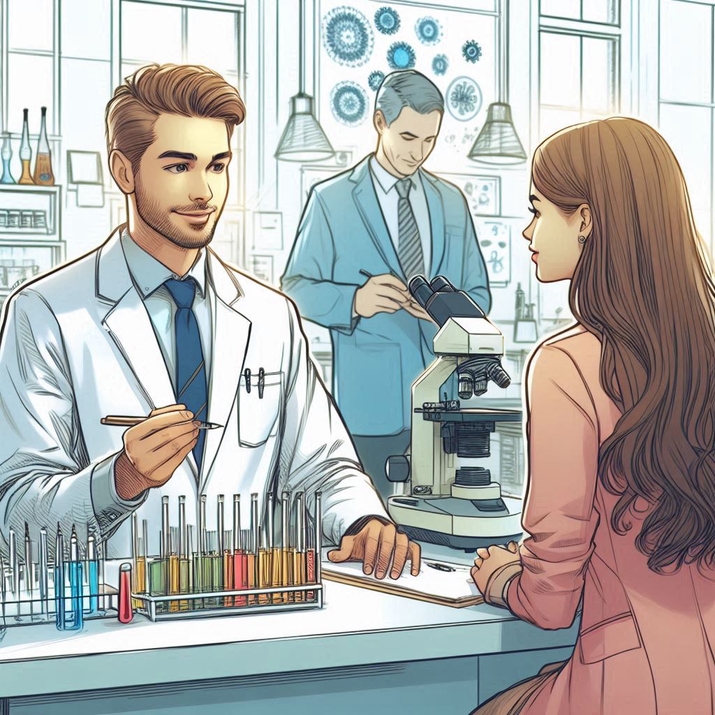 Labormitarbeiter bei der Arbeit