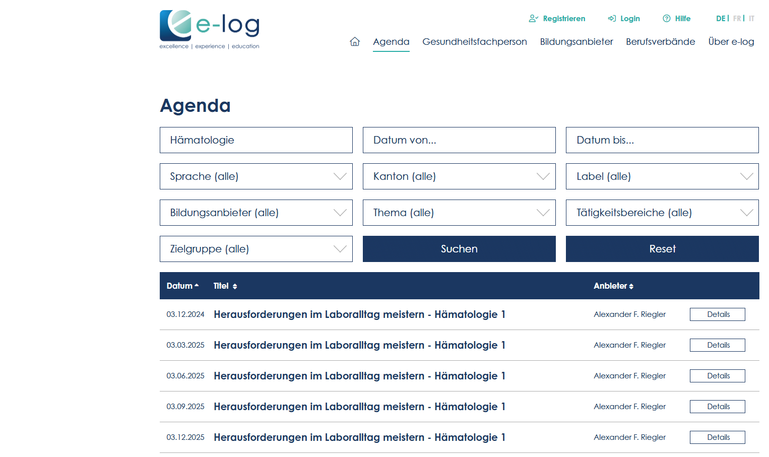 e-log.ch - Digitale Fortbildung Hämatologie
